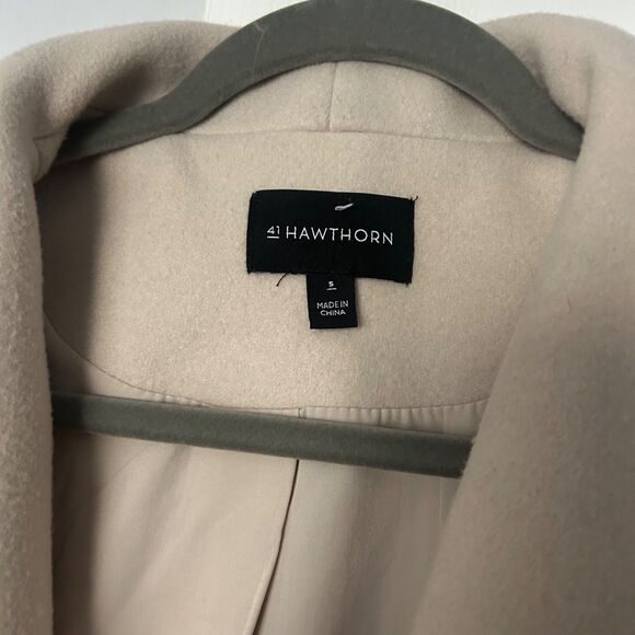 41HAWTHORN Cassandra Full Zip Belted Jacket Beige Size S - Picture 3 of 7